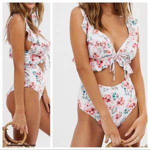 ASOS Peek and Beau Floral Print Swimsuit